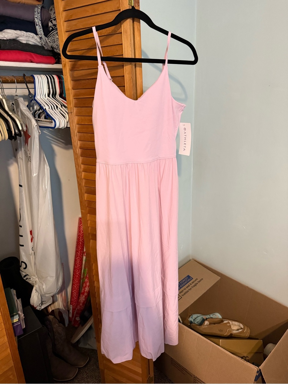 Athleta Light Pink Midi Dress